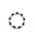 Large Black Onyx and Shamballa Bead Bracelet